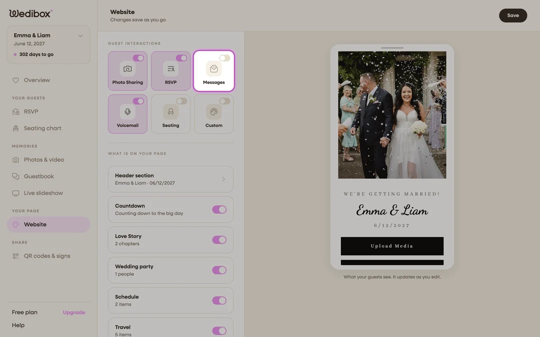 the Guest Interactions tiles with the Messages tile highlighted