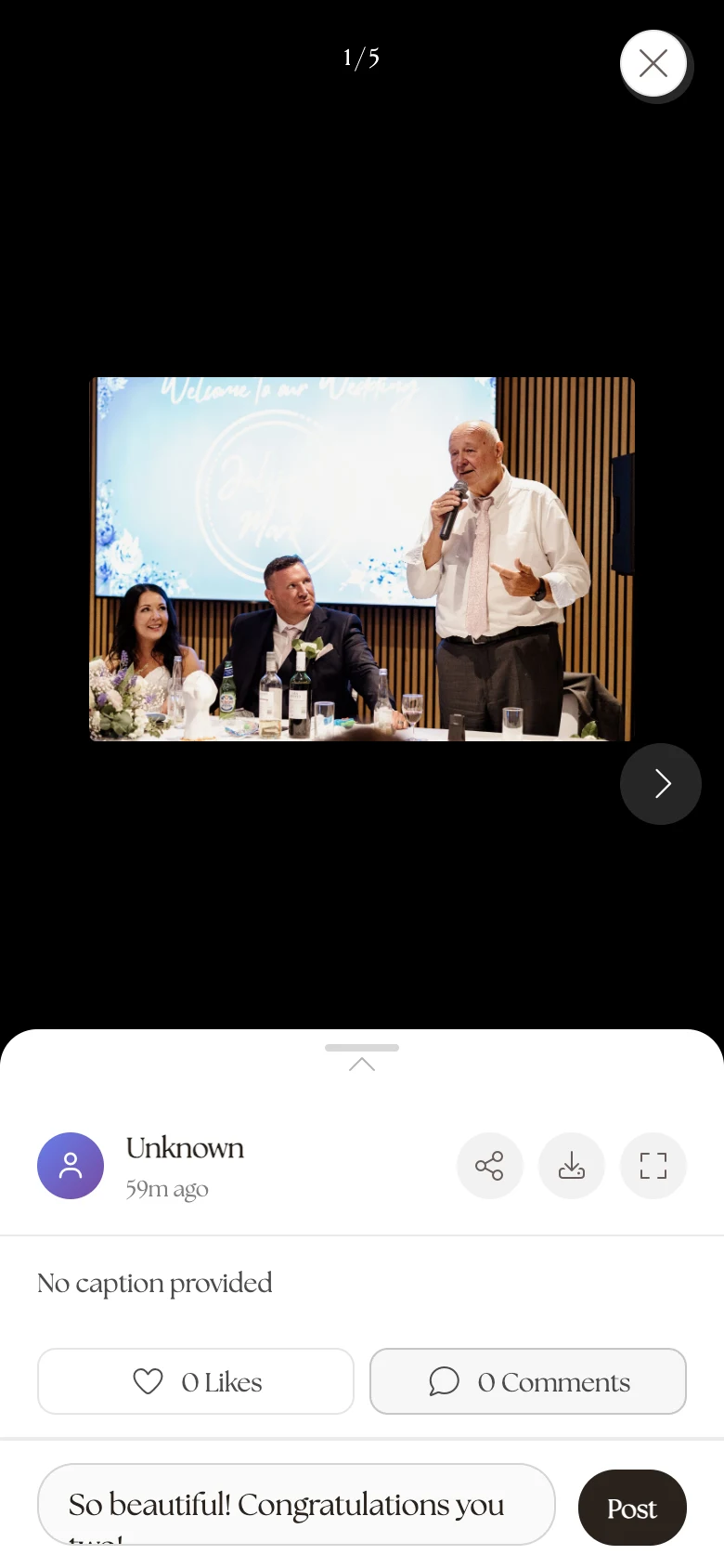 an open comment thread with a signed comment and the Post button