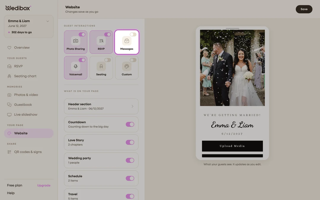 the Guest Interactions tiles with the Messages tile highlighted