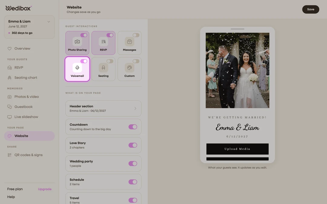 the Guest Interactions tiles with the Voicemail tile highlighted