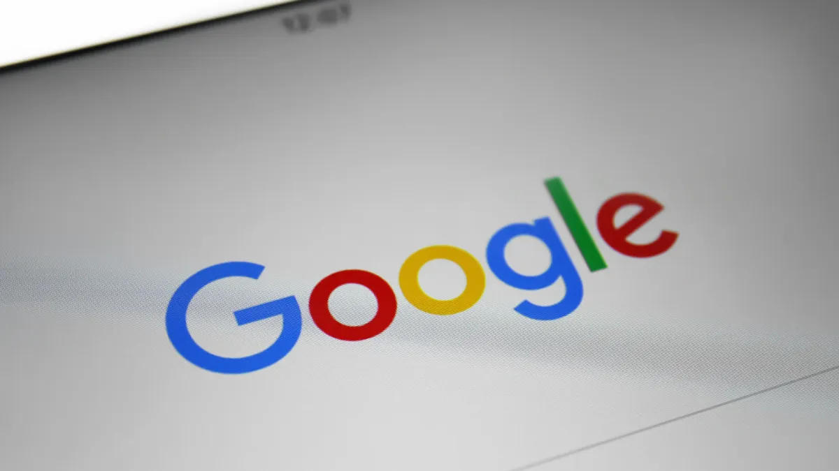 Google search bar on screen, representing the use of Google Drive for collecting wedding photos from guests.
