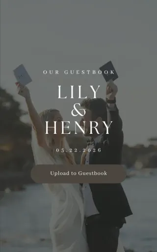 Coastal wedding website template preview
