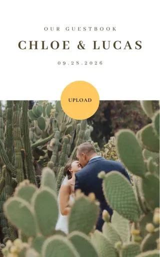 Desert wedding website template preview