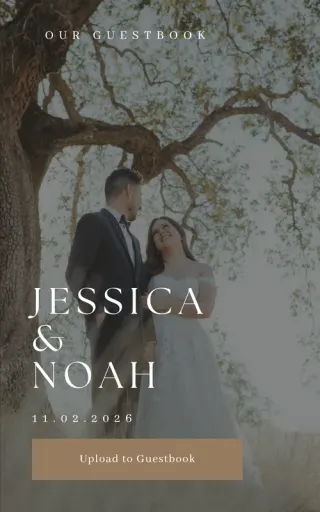 Golden wedding website template preview