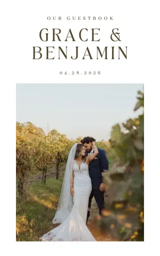 Vineyard wedding website template preview