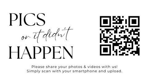 Wedding QR code mini card template 18