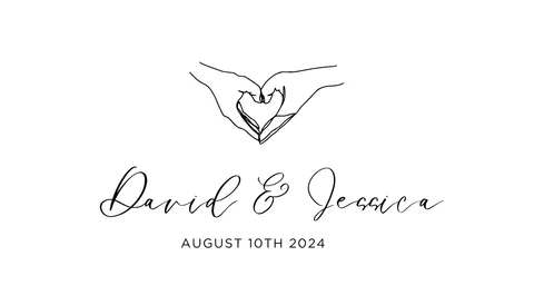 Wedding QR code mini card template 3