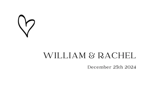 Wedding QR code mini card template 7