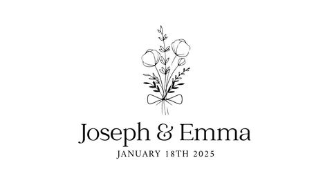Wedding QR code mini card template 8